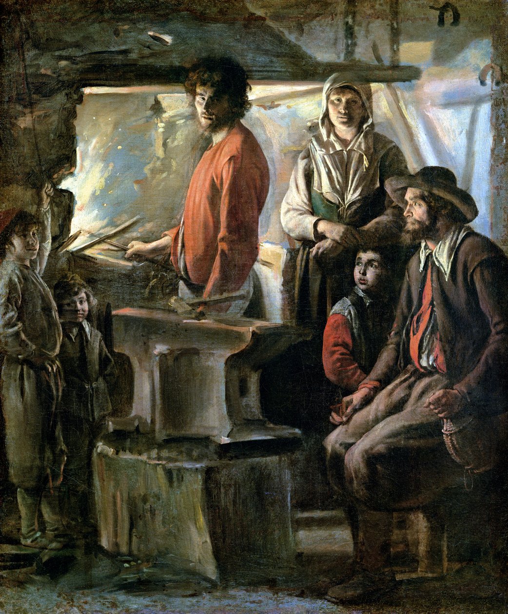 Smedjen, 1640 af Louis le Nain