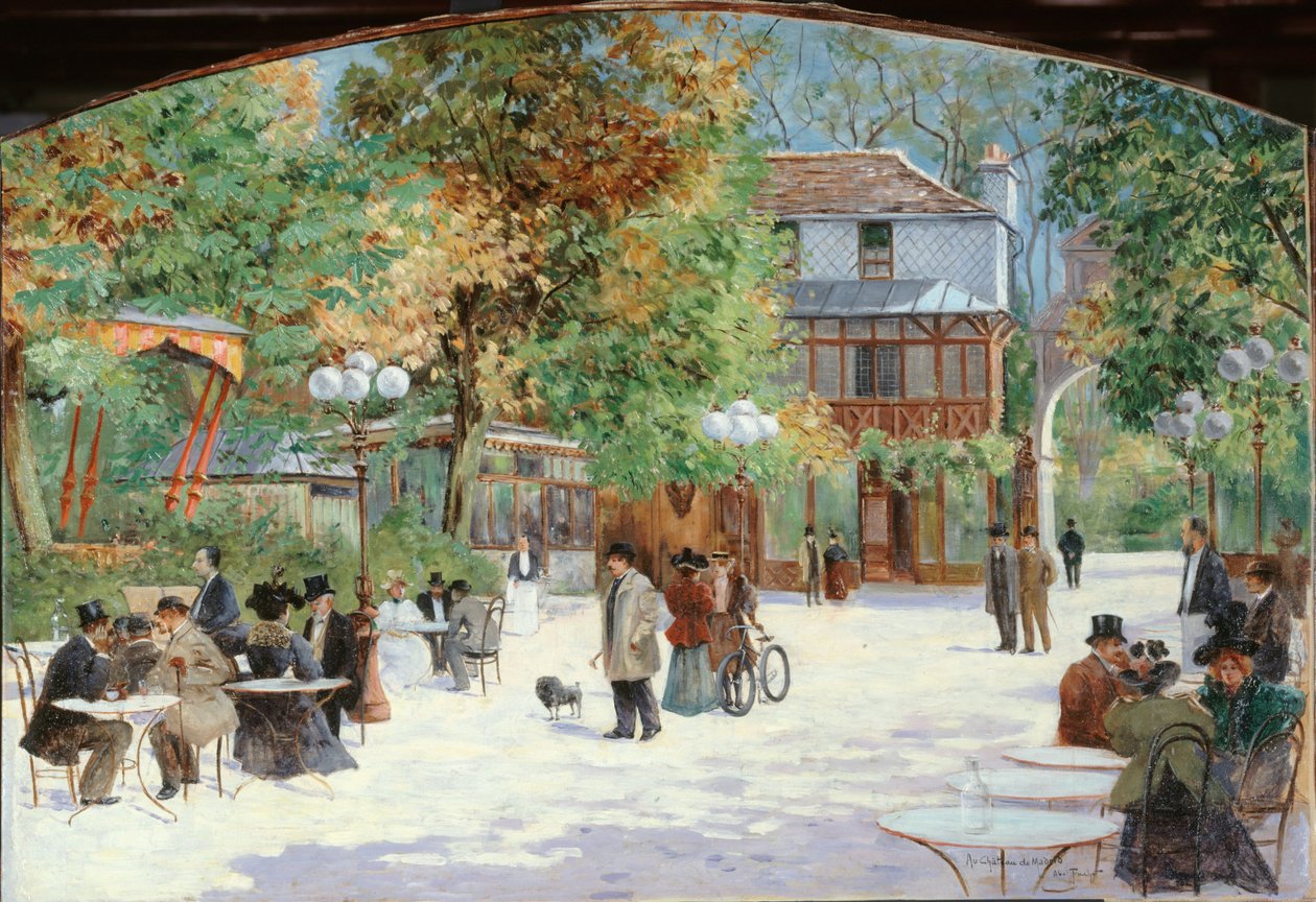 På Chalet du Château de Madrid i Bois de Boulogne, ca. 1895 (olie på lærred) af Louis Abel Truchet