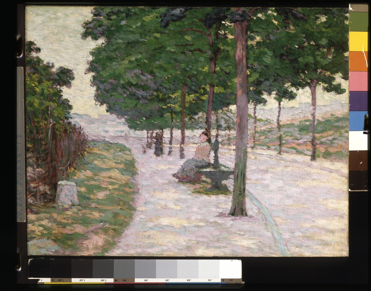 Landskab (olie på lærred) af Louis Abel Truchet