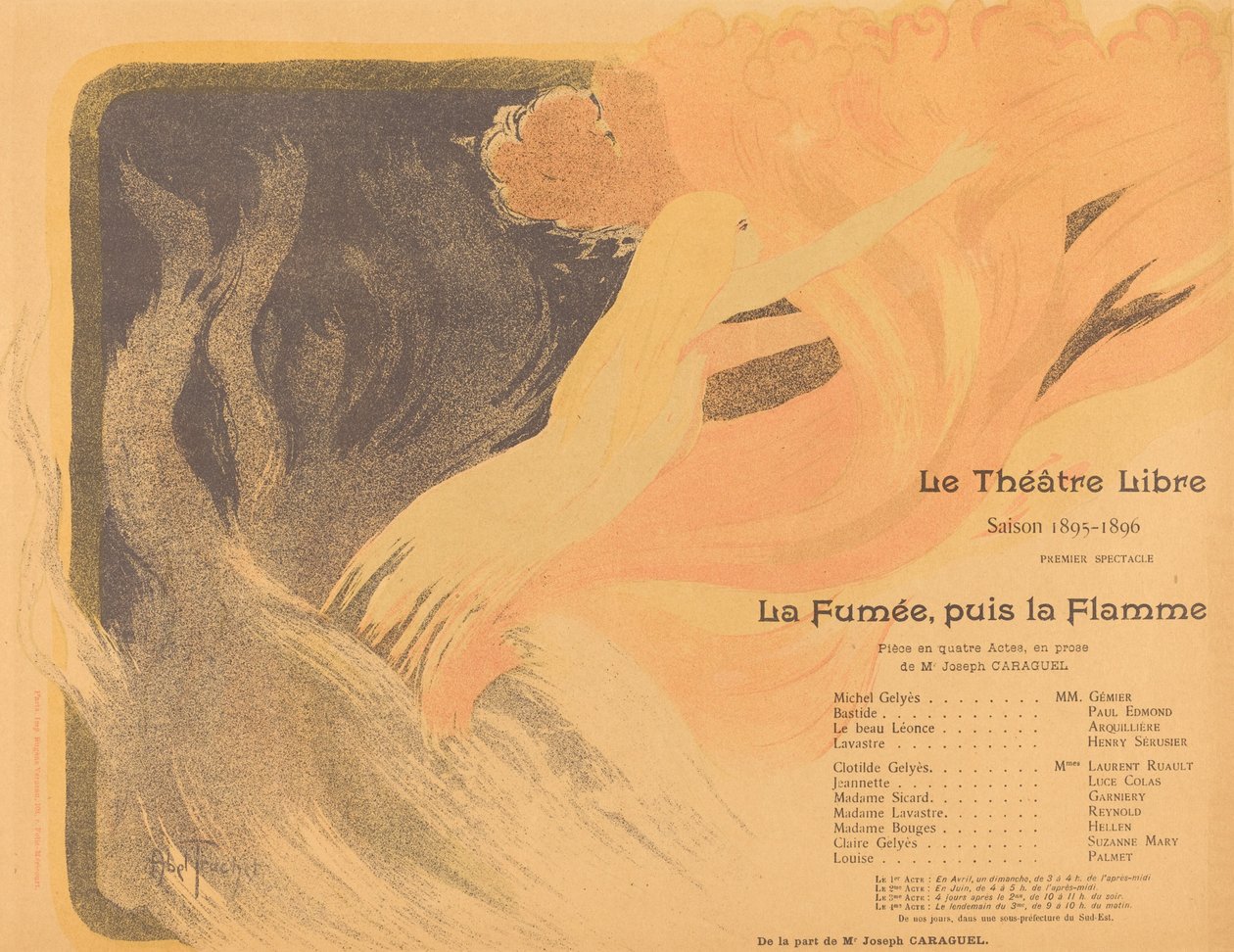 The Free Theatre: The Smoke, then the Flame, 1895. af Louis Abel Truchet