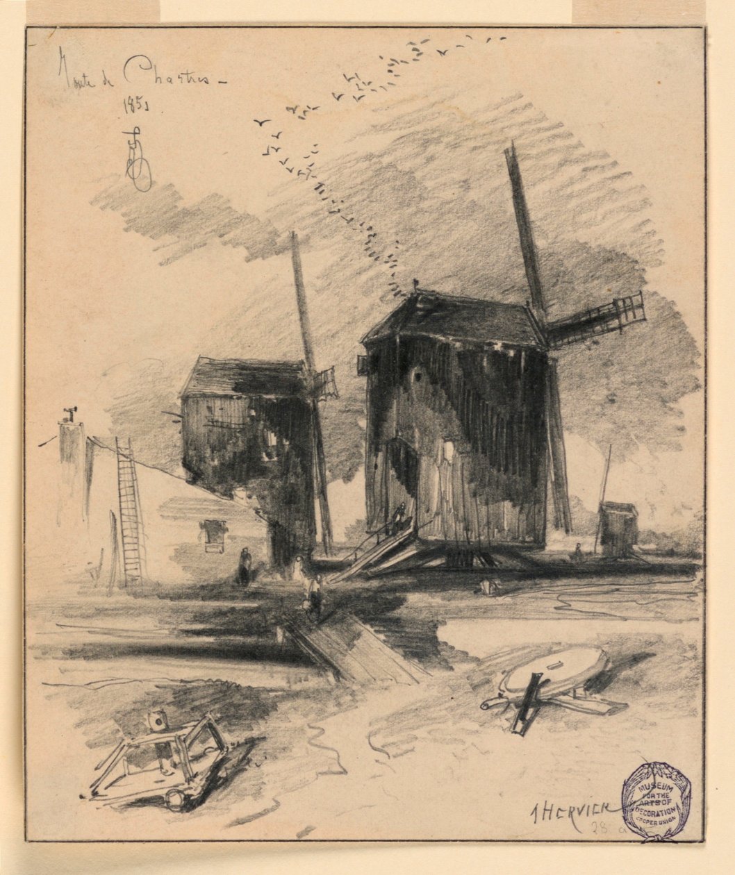 Vindmøller af Louis Adolphe Hervier