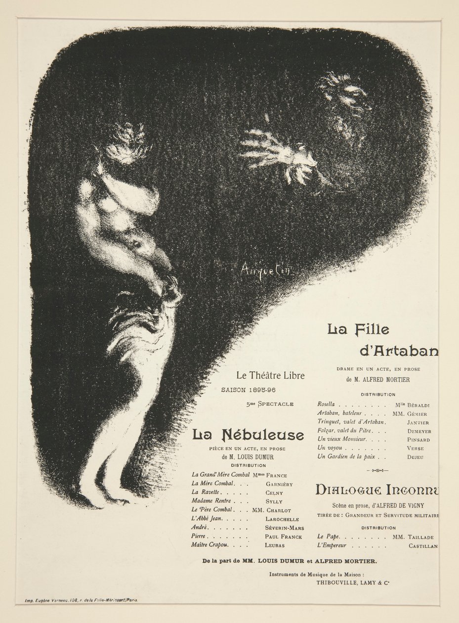 Program for Le Th??tre Libre af Louis Anquetin