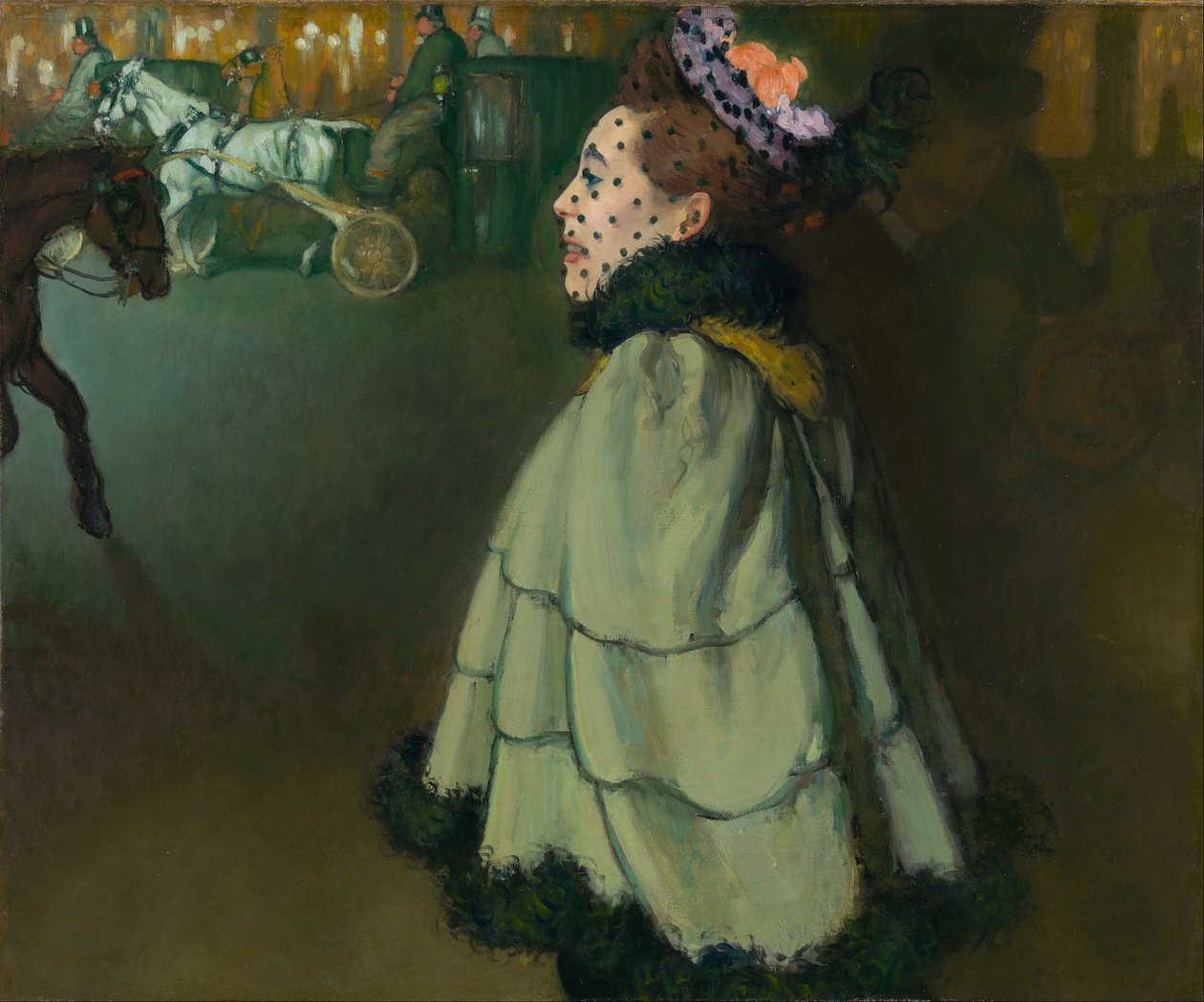 Kvinde ved Champs-Élysées om natten af Louis Anquetin
