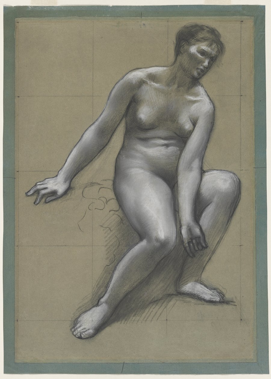 Studie for Moderen i Fiskerens Familie af Louis Antoine Froissart