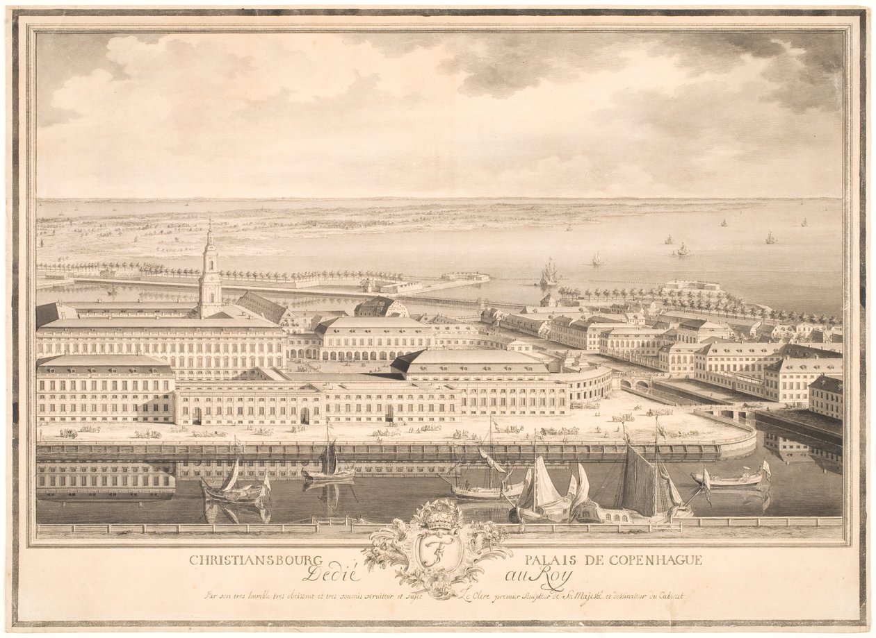 Københavns Slot Christiansborg af Louis Auguste Le Clerc
