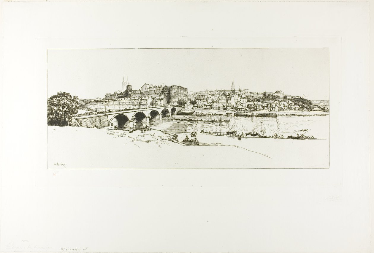 Angers: Panoramaudsigt af Louis Auguste Lepère