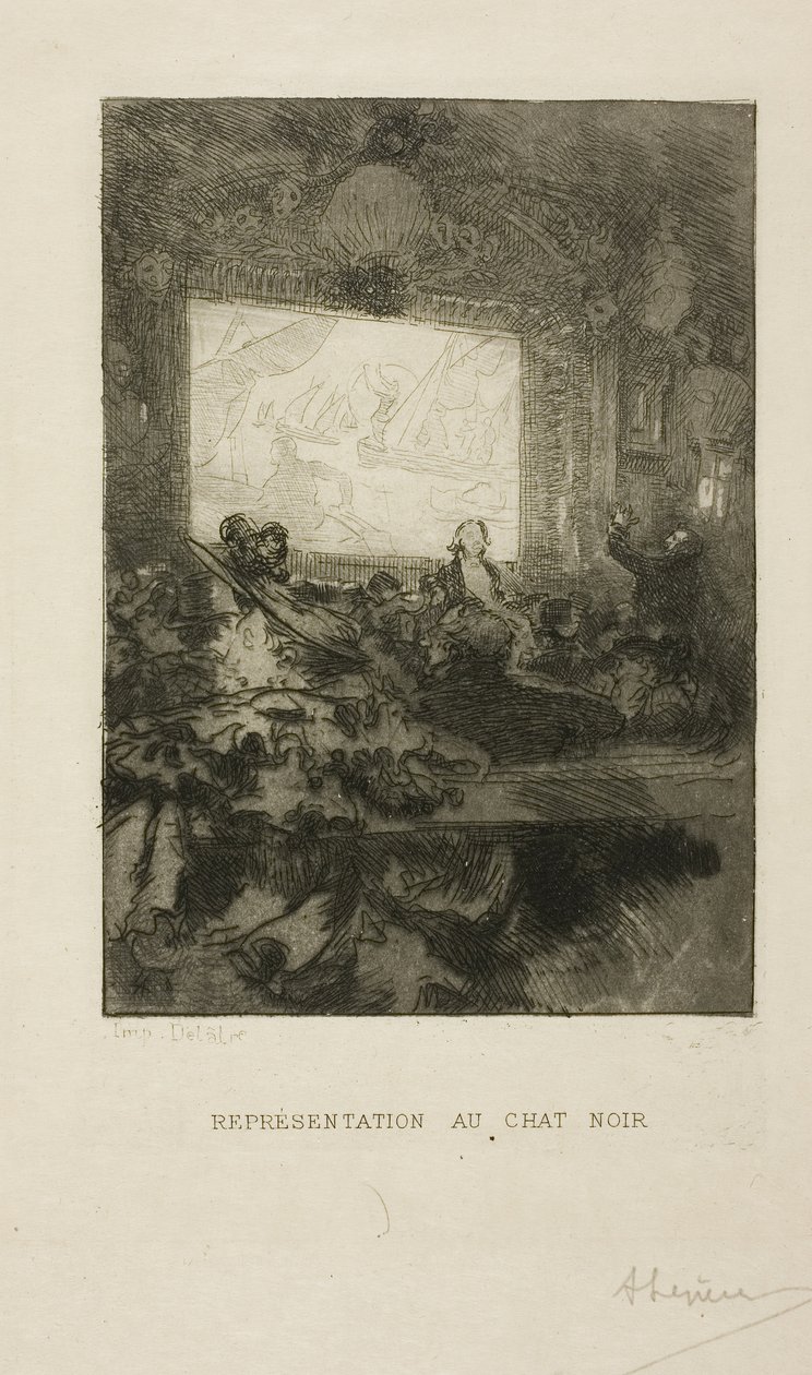 På Chat Noir af Louis Auguste Lepère