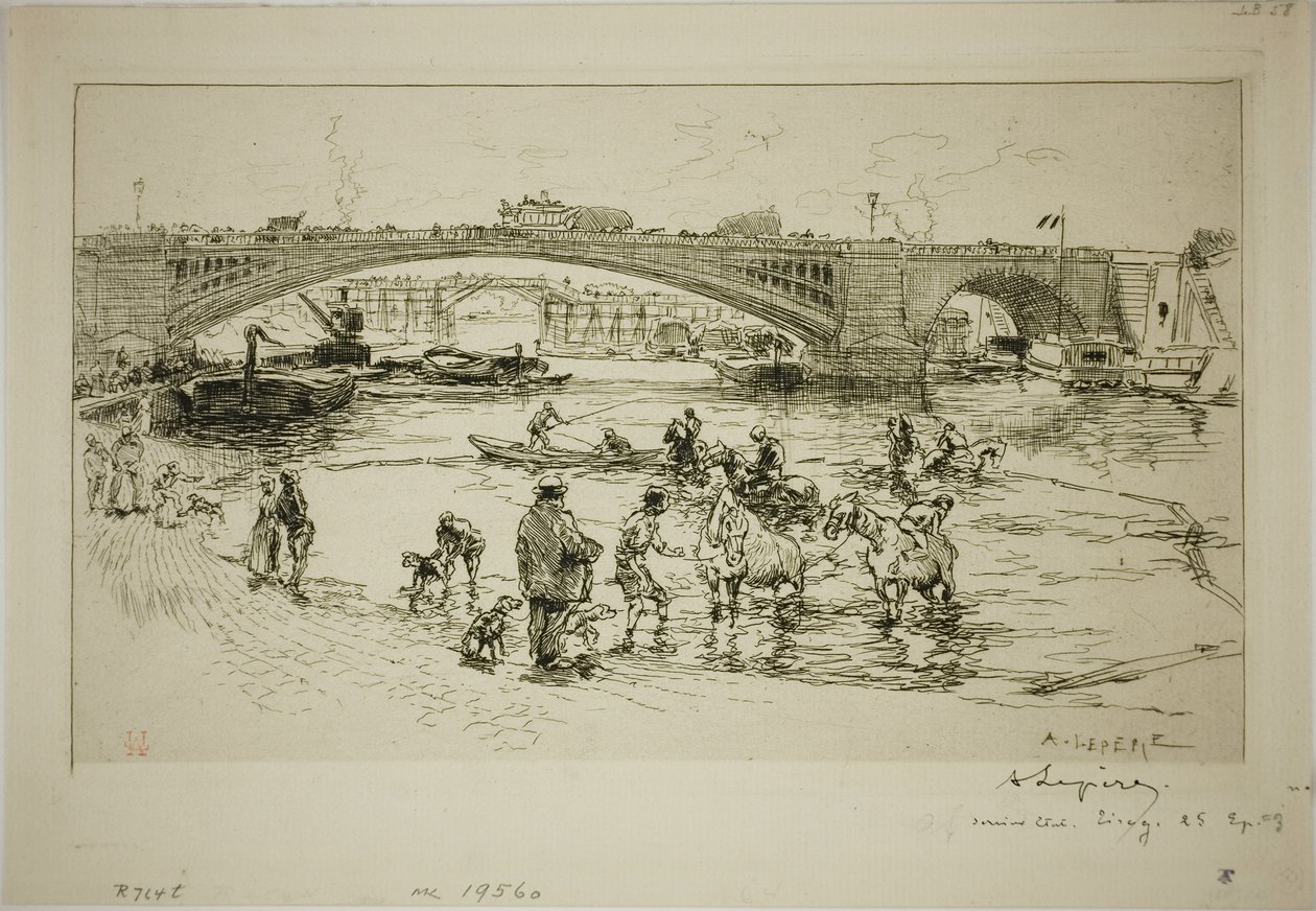 Ved Pont Sully af Louis Auguste Lepère