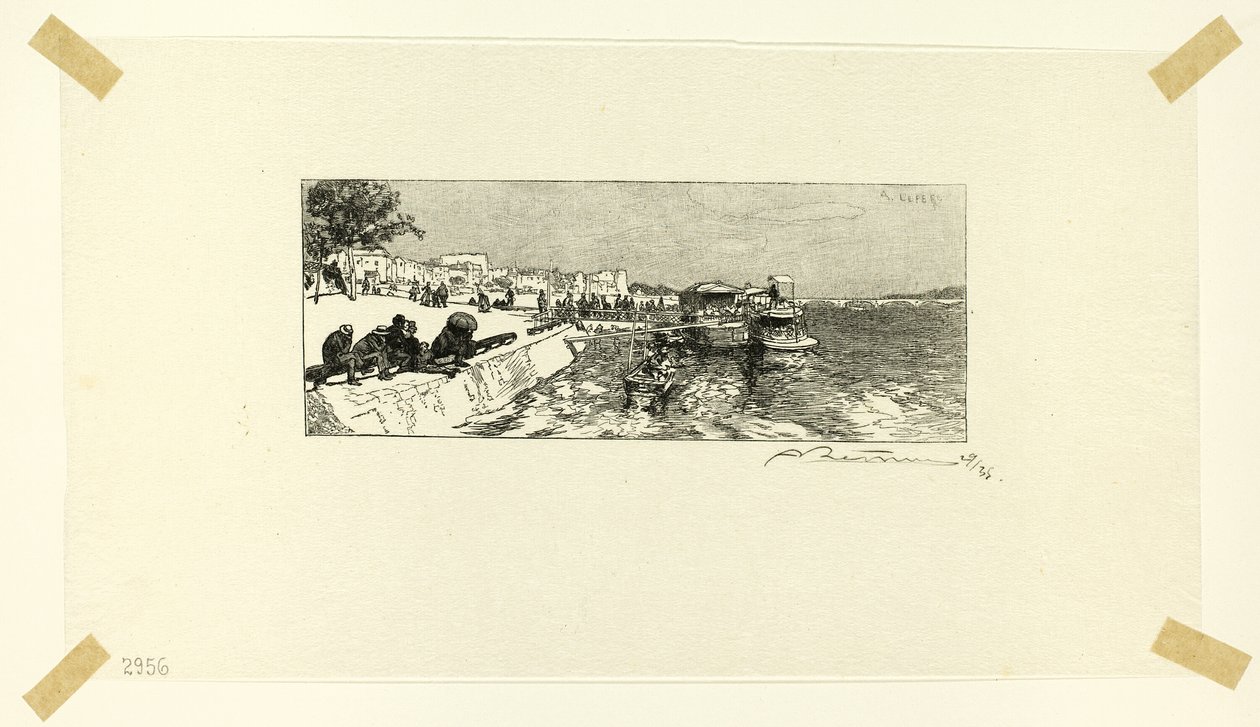 Bercy Wharf, planche to fra Le Long de la Seine et des Boulevards af Louis Auguste Lepère
