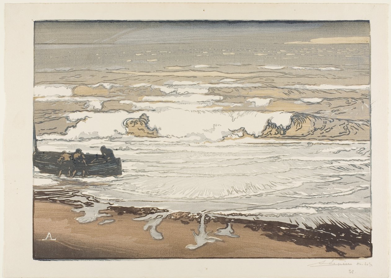 Breaking Waves, September Tide af Louis Auguste Lepère