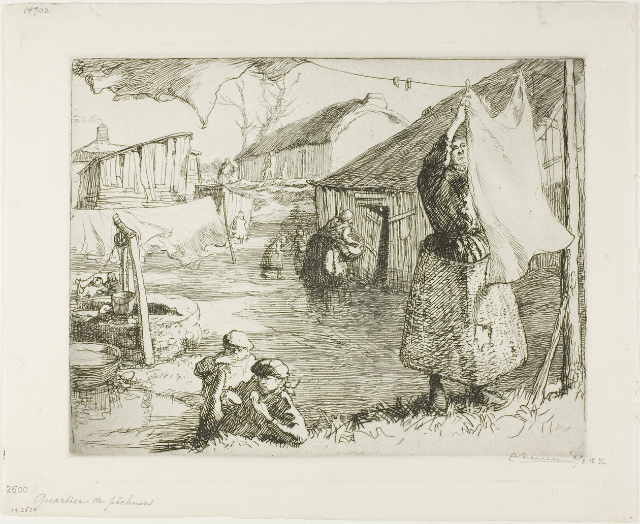 Fiskernes kvarter af Louis Auguste Lepère