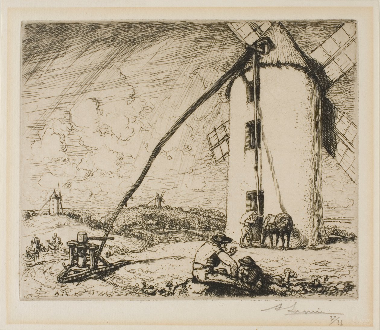 Le Moulin des Chapelles af Louis Auguste Lepère