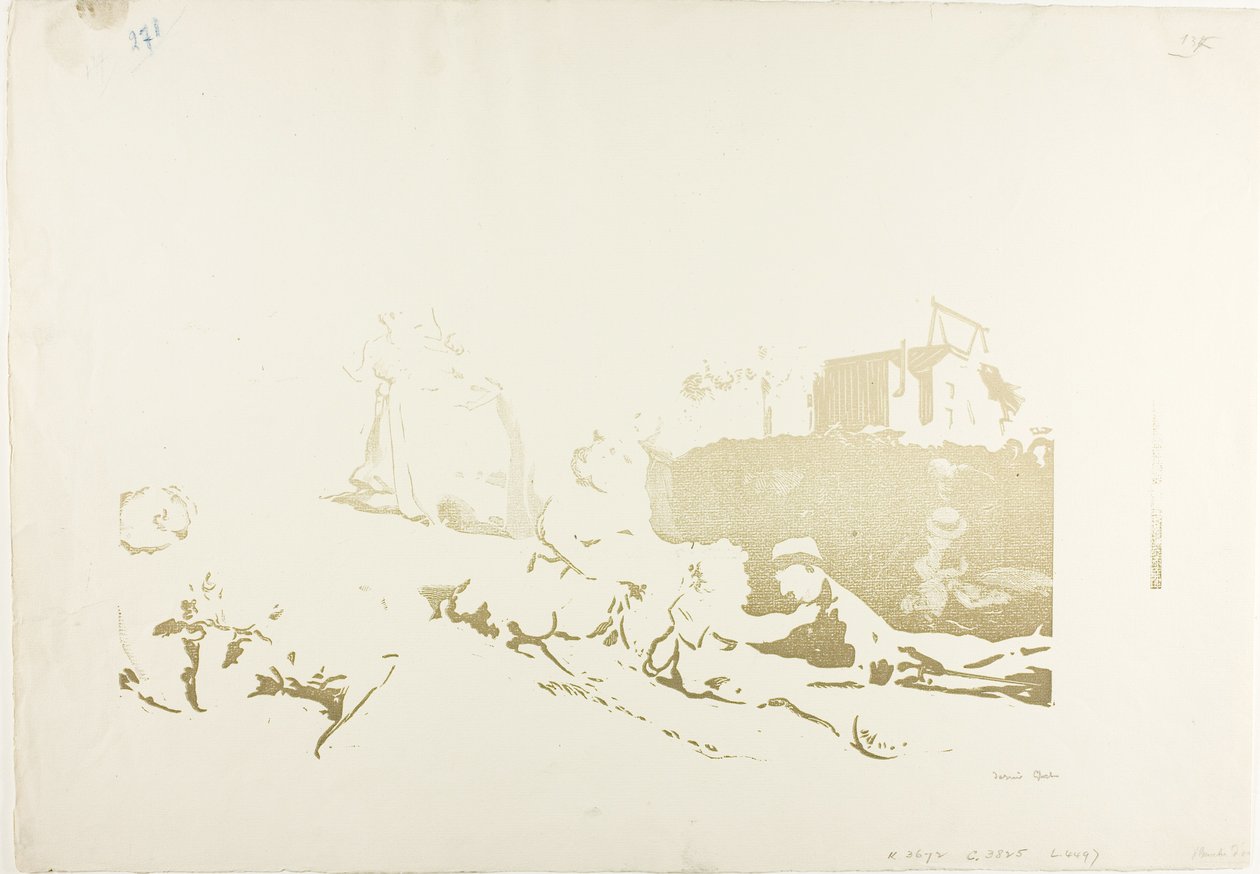 Moderne bukolisk af Louis Auguste Lepère