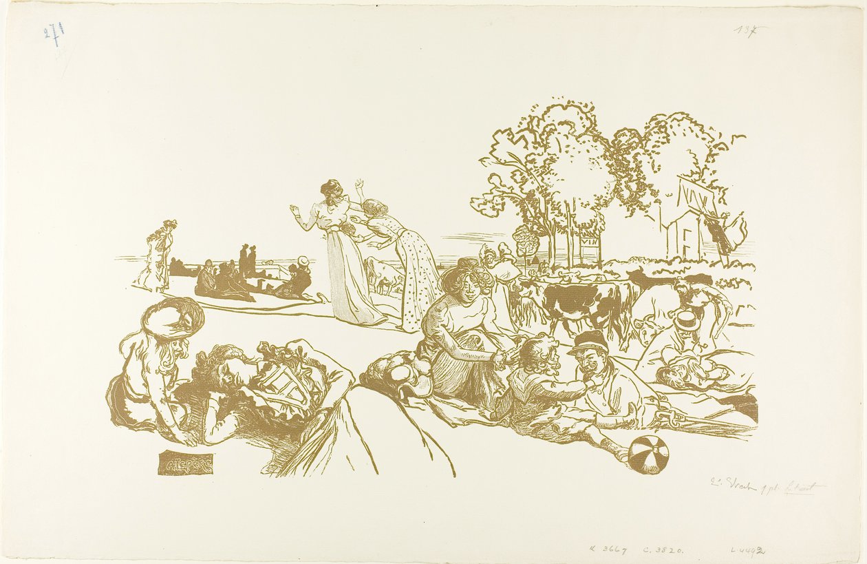 Moderne bukolisk af Louis Auguste Lepère