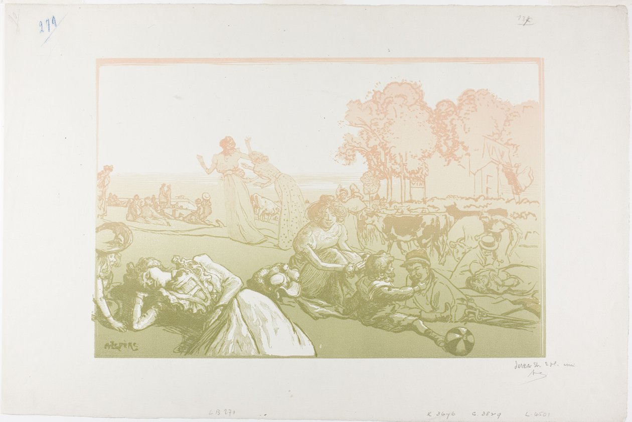 Moderne bukolisk af Louis Auguste Lepère