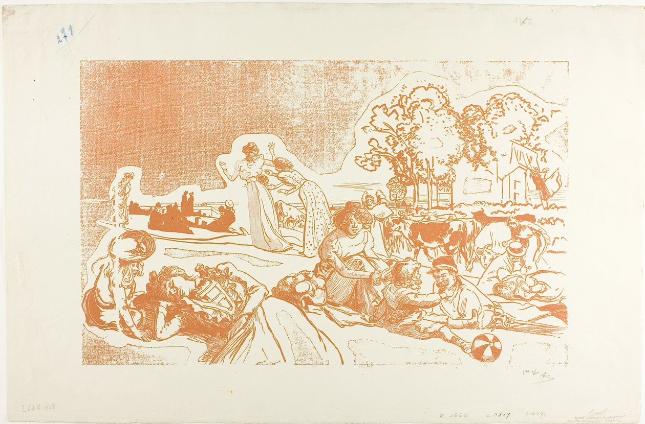 Moderne bukolisk af Louis Auguste Lepère