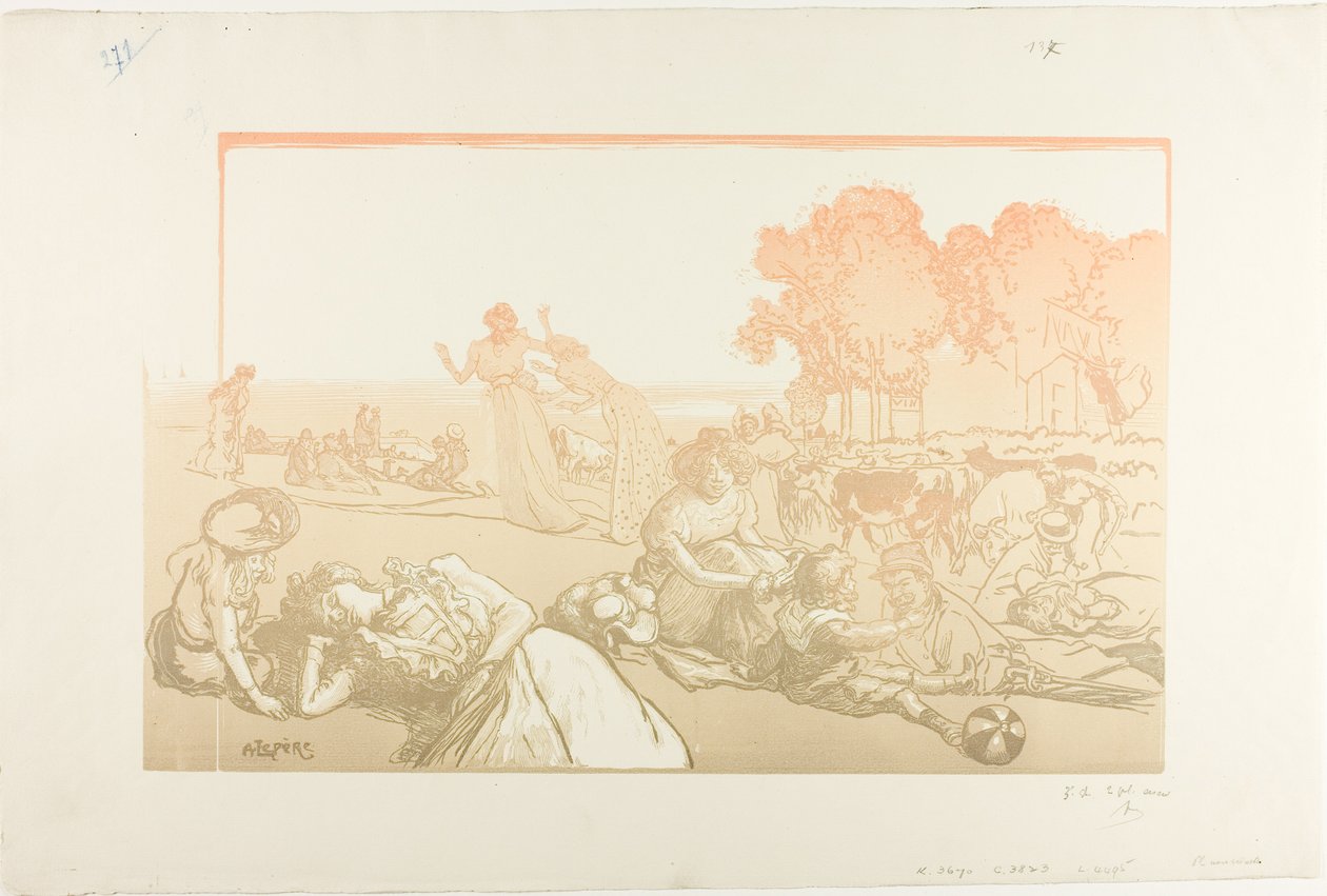 Moderne bukolisk af Louis Auguste Lepère