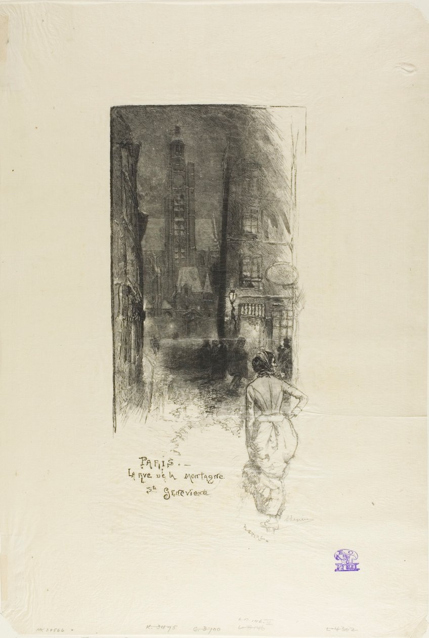 Paris: Rue de la Montagne-Ste-Geneviève af Louis Auguste Lepère