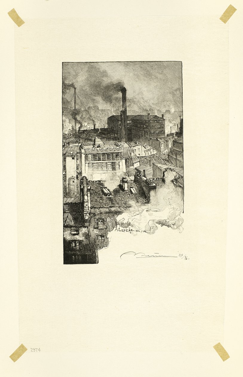 Quartier des Gobelins, planche 20 fra Le Long de la Seine et des Boulevards af Louis Auguste Lepère