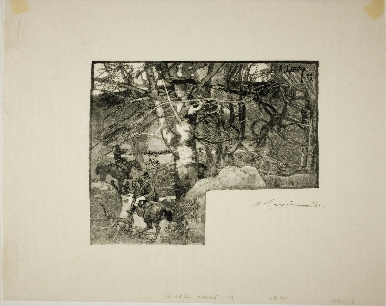 Rid til hundene, Mont-Gérard af Louis Auguste Lepère