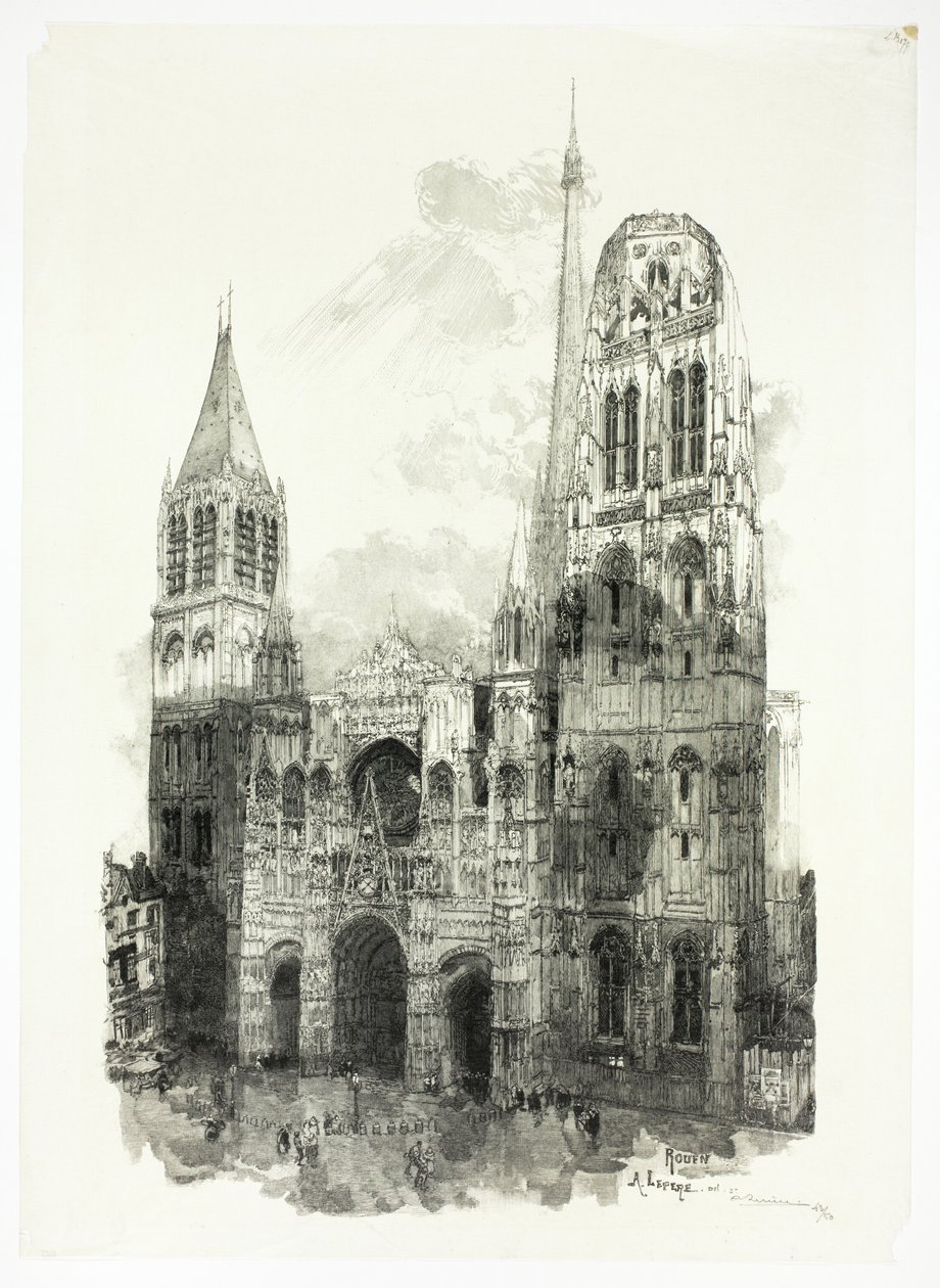 Katedralen i Rouen af Louis Auguste Lepère