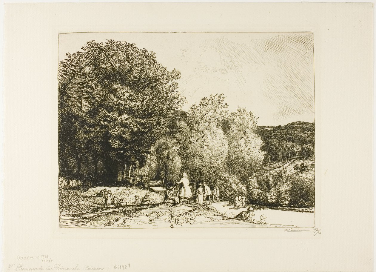 Søndagsvandring af Louis Auguste Lepère