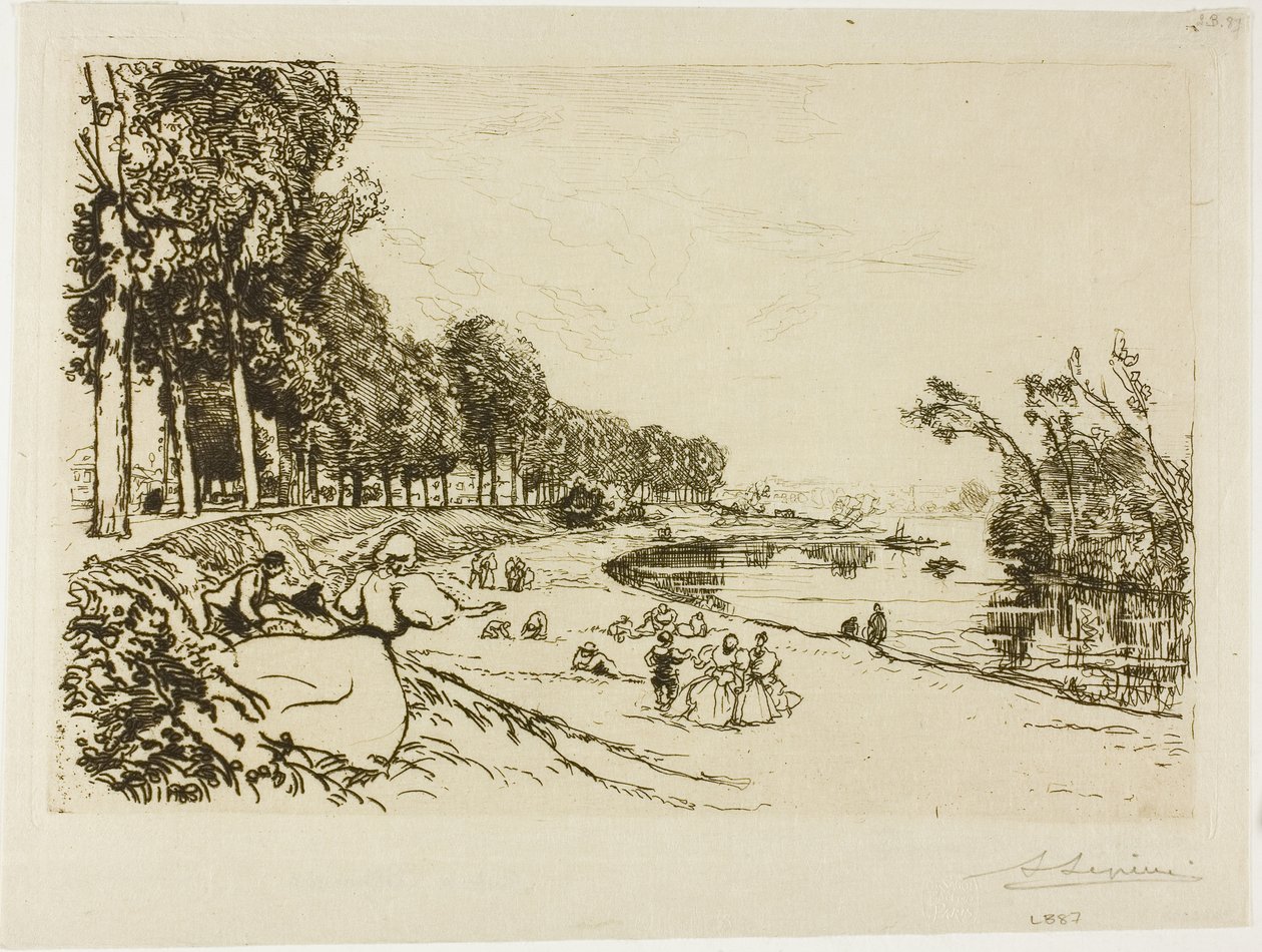 Vejen til Billancourt af Louis Auguste Lepère