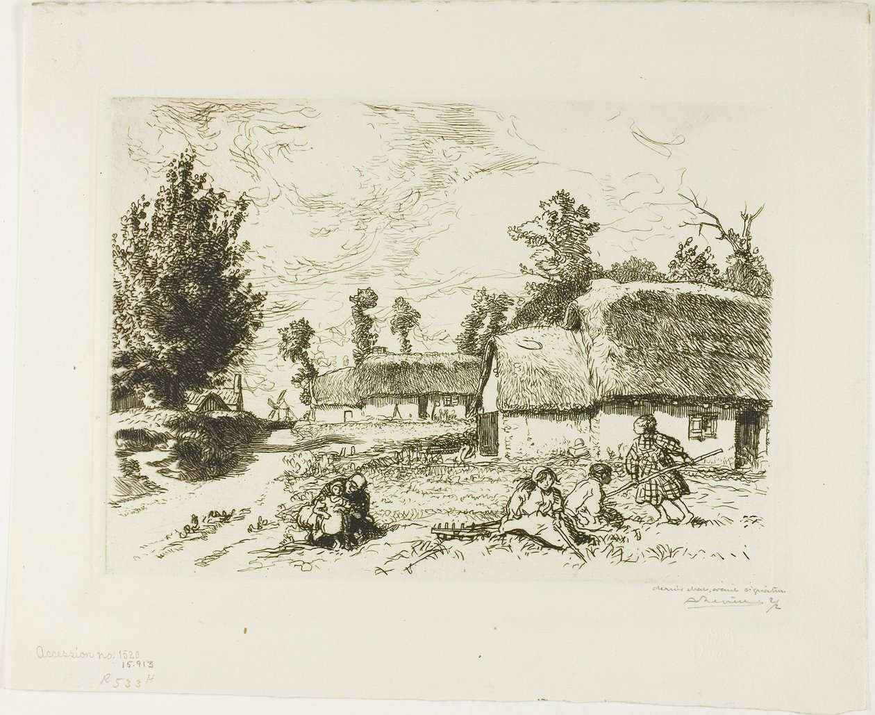 To hytter af Louis Auguste Lepère