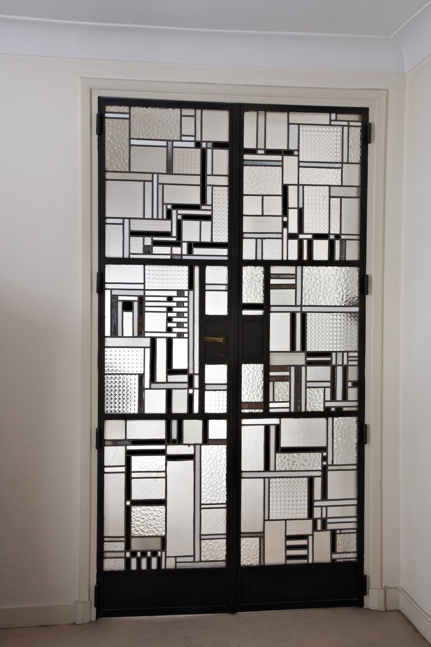 Sæt med døre, ca. 1928 (glas & patineret jern) af Louis Barillet