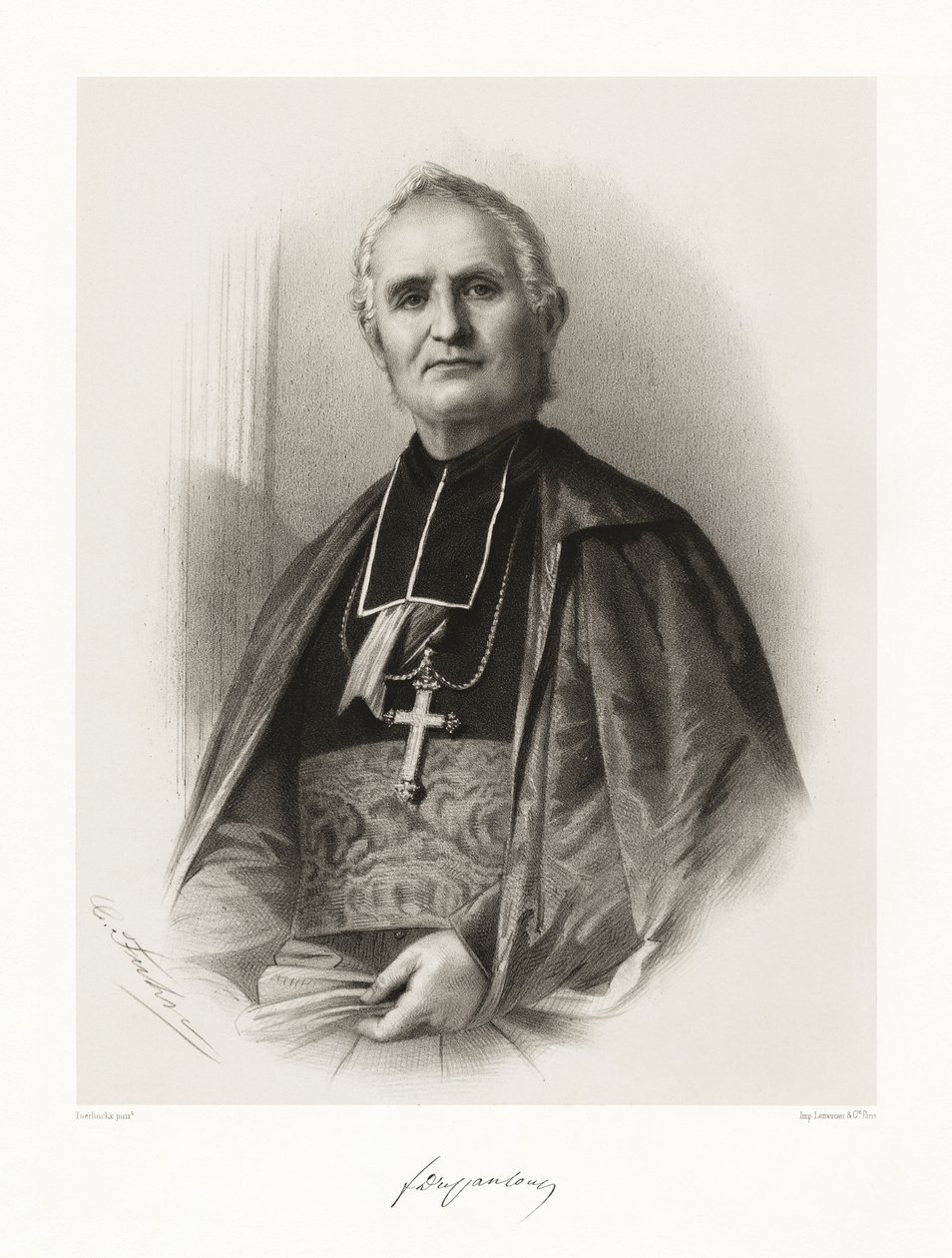 Félix Dupanloup, 1865-66 af Louis Benoit Antoine Tuerlinckx