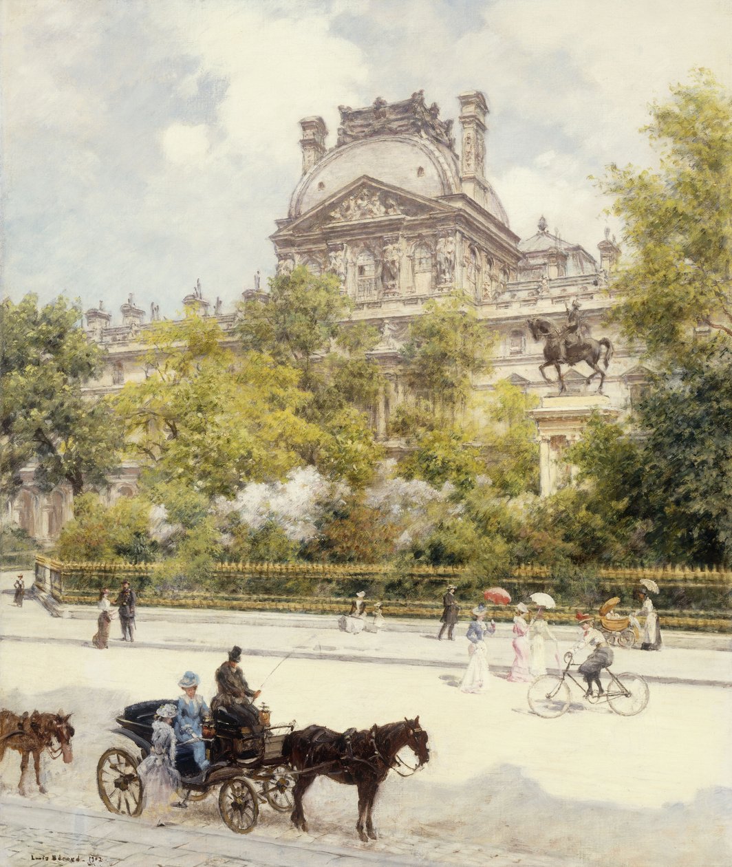 Louvre-pladsen af Louis Beraud