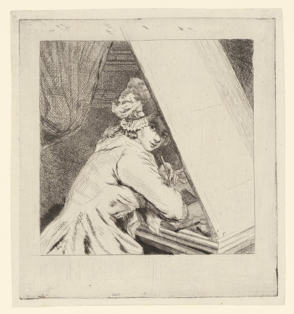 Portræt Marie-Lambertine Coclers, at leaf vituur af Louis Bernard Coclers