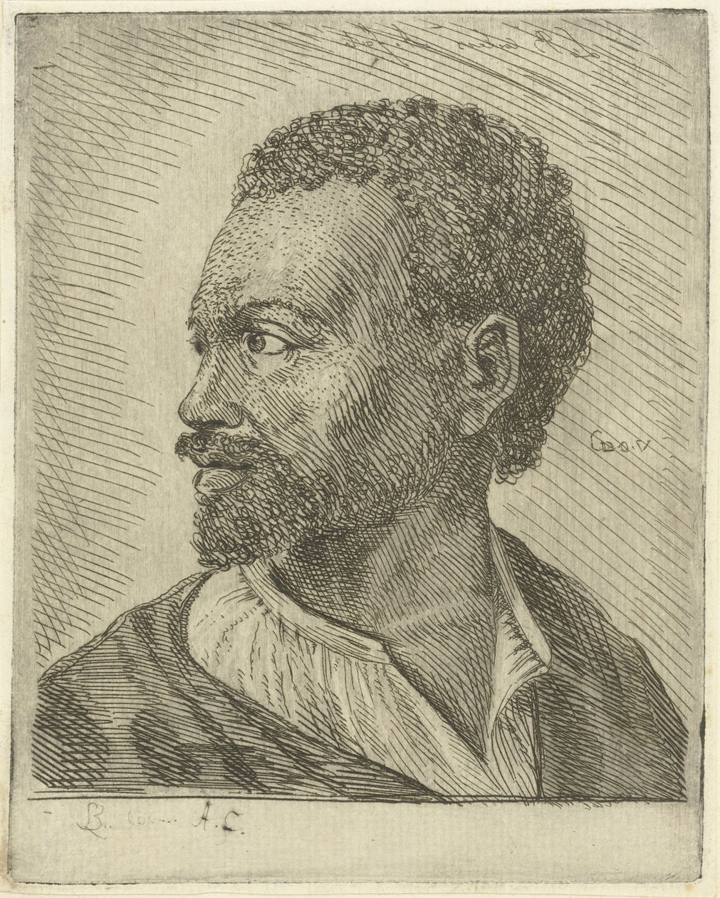 Portræt af en Abessinier af Louis Bernard Coclers