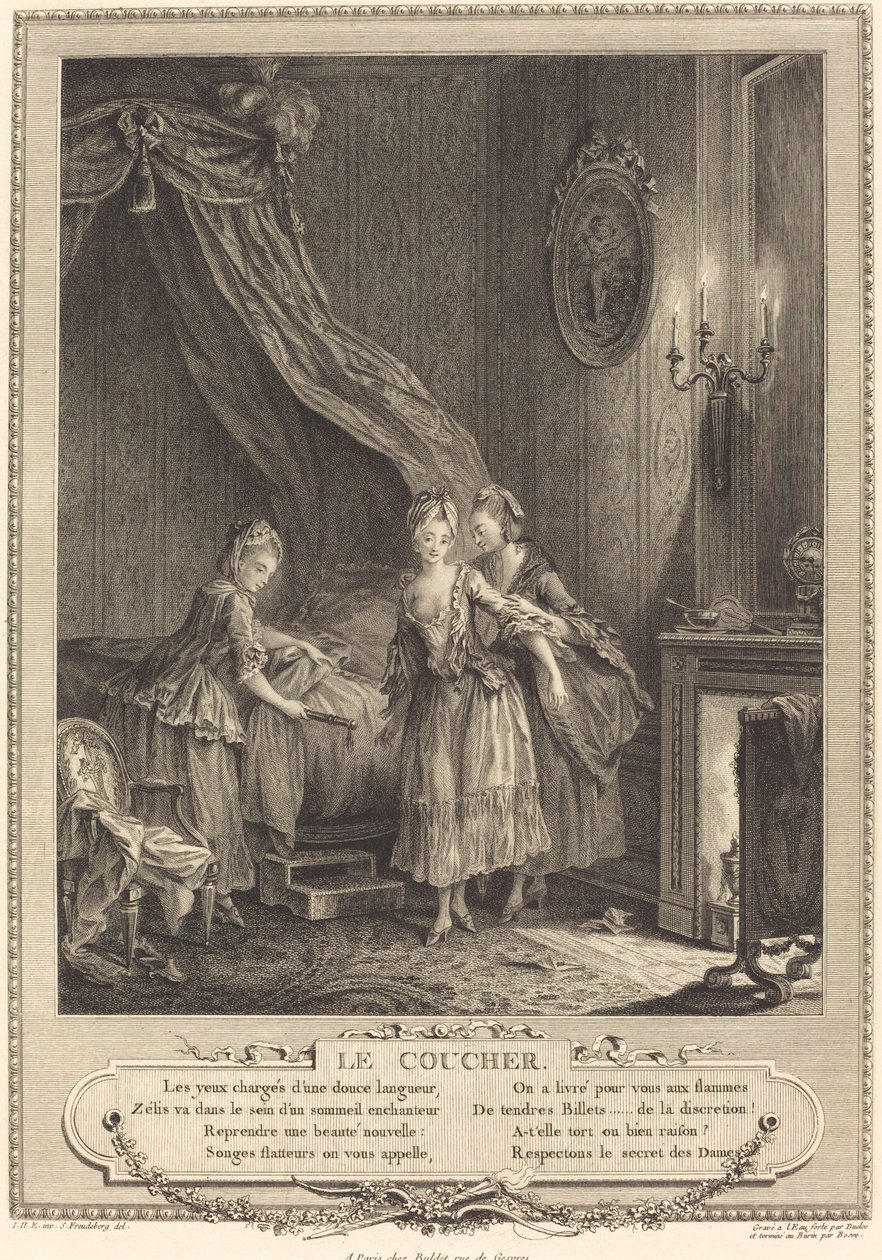 Sengetid af Louis Bosse after Sigmund Freudenberger