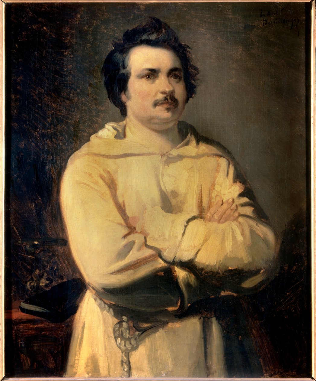 Portræt af Honore de Balzac (1799-1850) Maleri af Louis Boulanger (1806-1867) 1800-tallet. Tårne. Museum for Skønne Kunster af Louis Boulanger