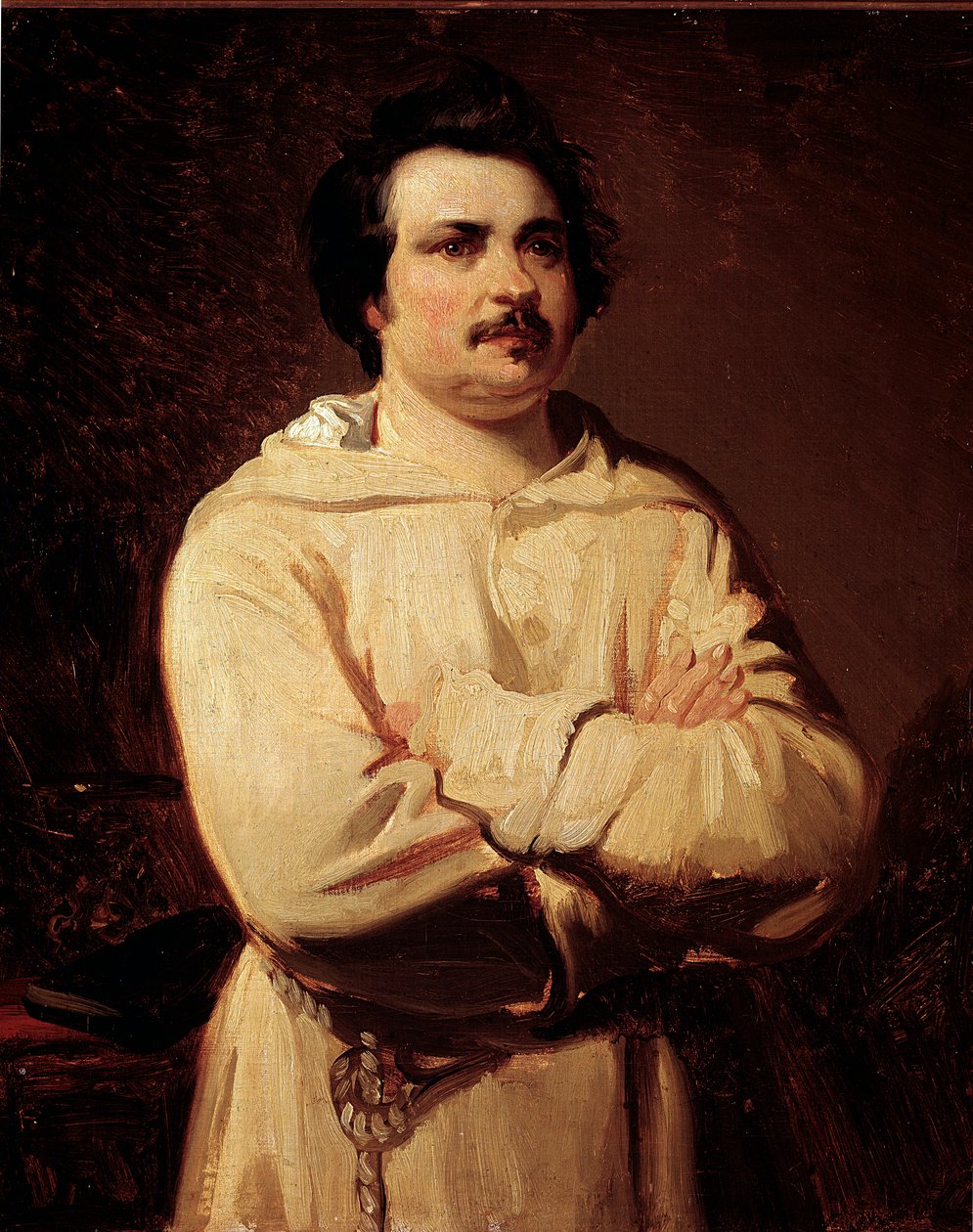 Portræt af den franske forfatter Honore de Balzac af Louis Boulanger