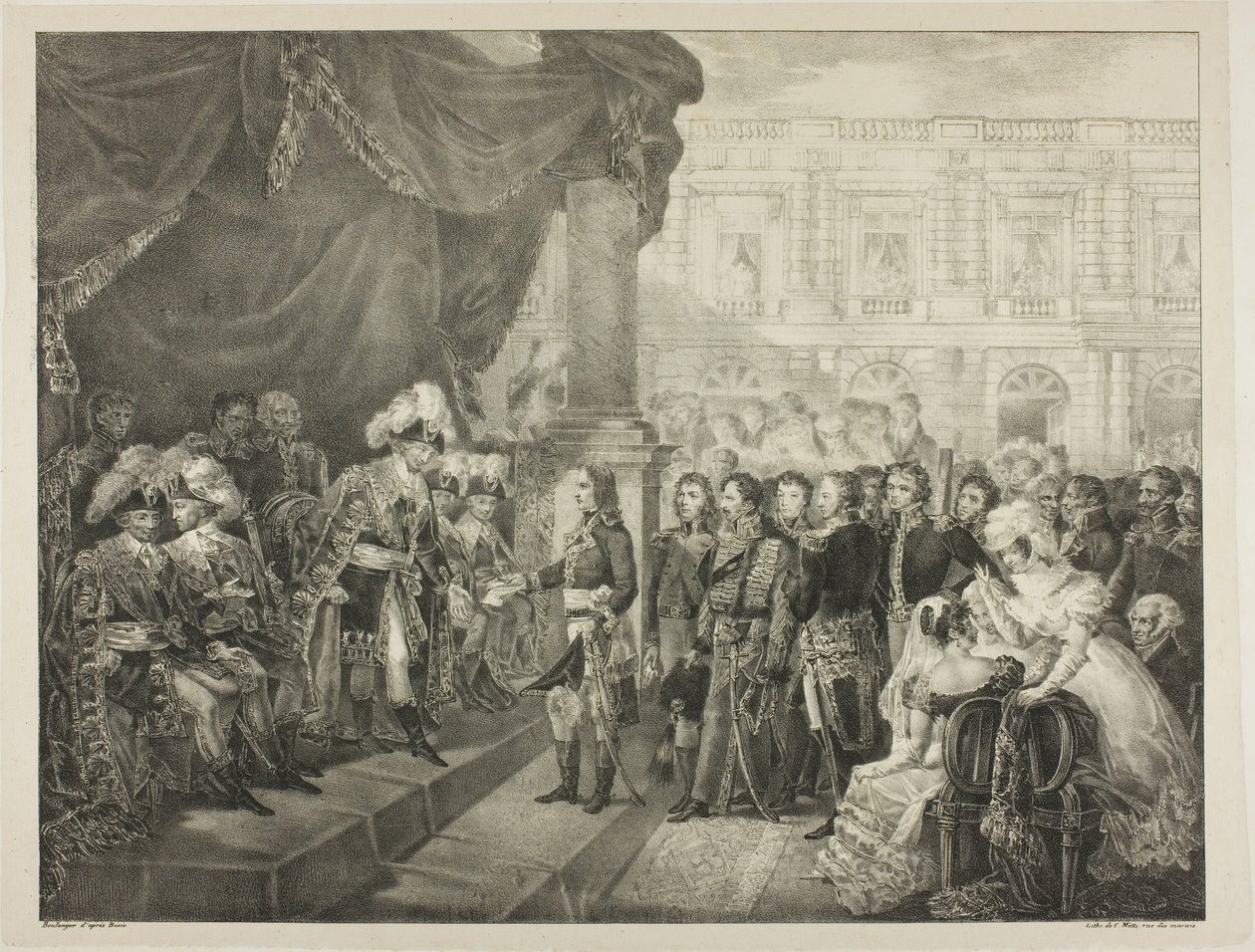Modtagelse af Vejviseren, tavle 29 fra Napoleons politiske og militære liv af Louis Boulanger