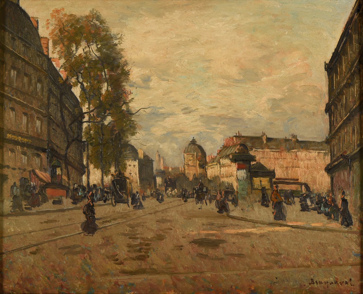 Place Saint-Michel i Paris af Louis Braquaval