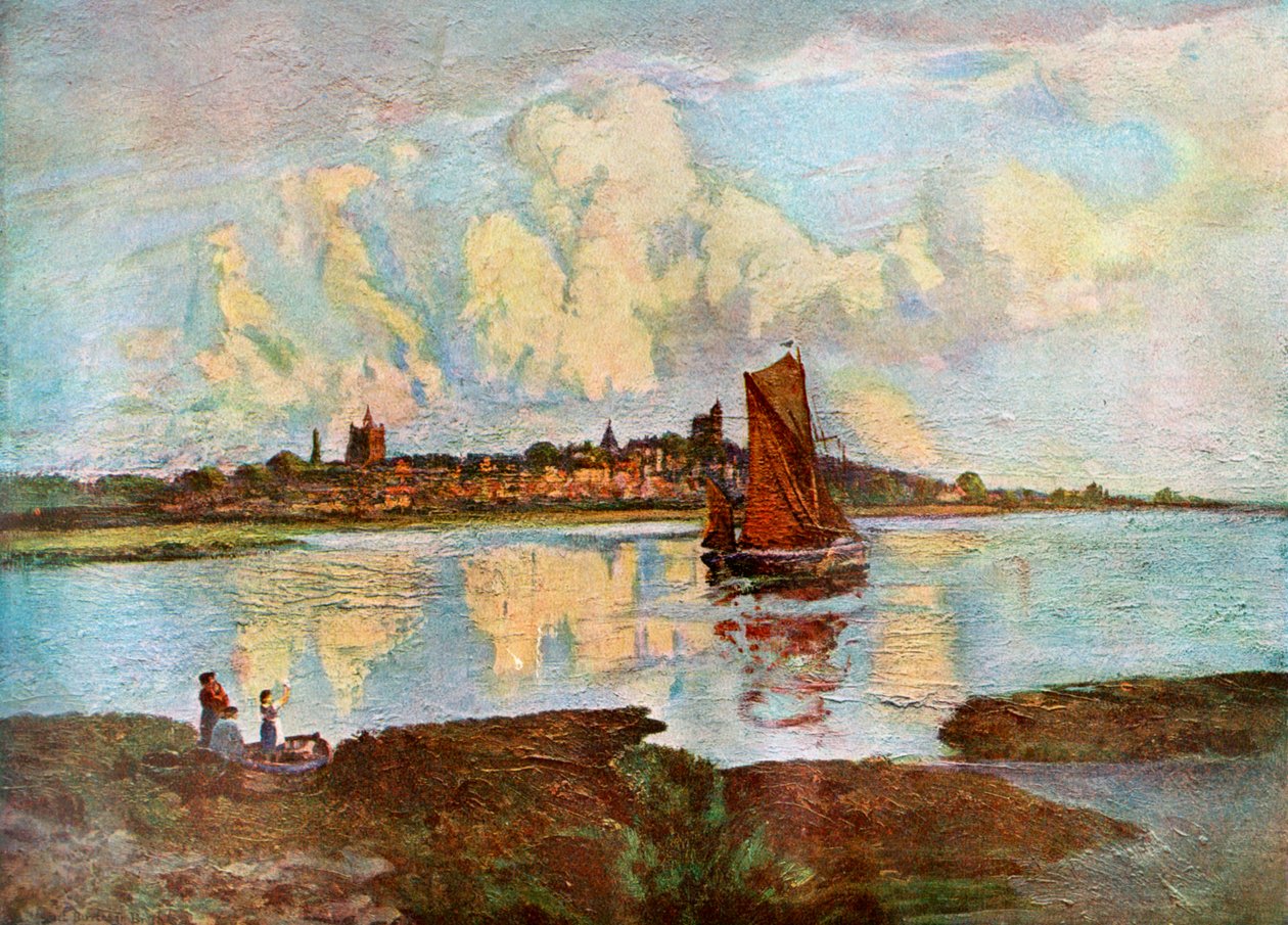 Maldon, fra Heybridge, Essex, 1924-1926. af Louis Burleigh Bruhl