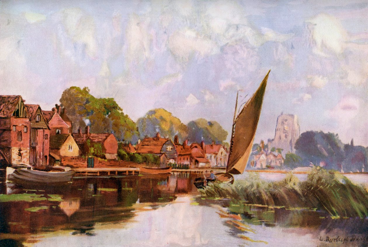 På floden ved Beccles, Suffolk, 1924-1926. af Louis Burleigh Bruhl