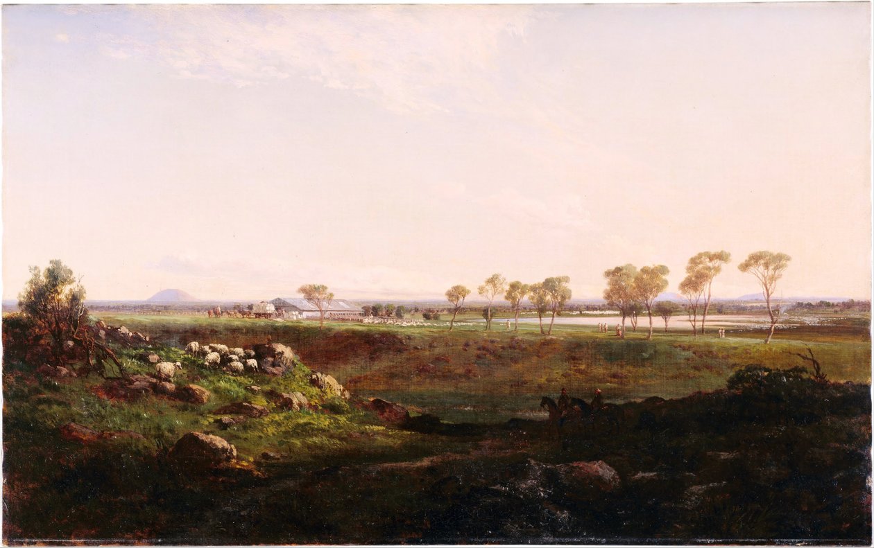 Mount Fyans uldskur Uldskuret nær Camperdown, 1869 af Louis Buvelot