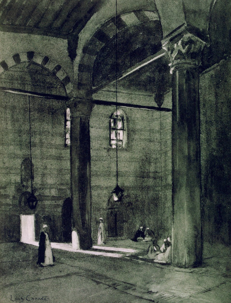 Al-Rifai-moskeen, Kairo, Egypten, 1928 af Louis Cabanes