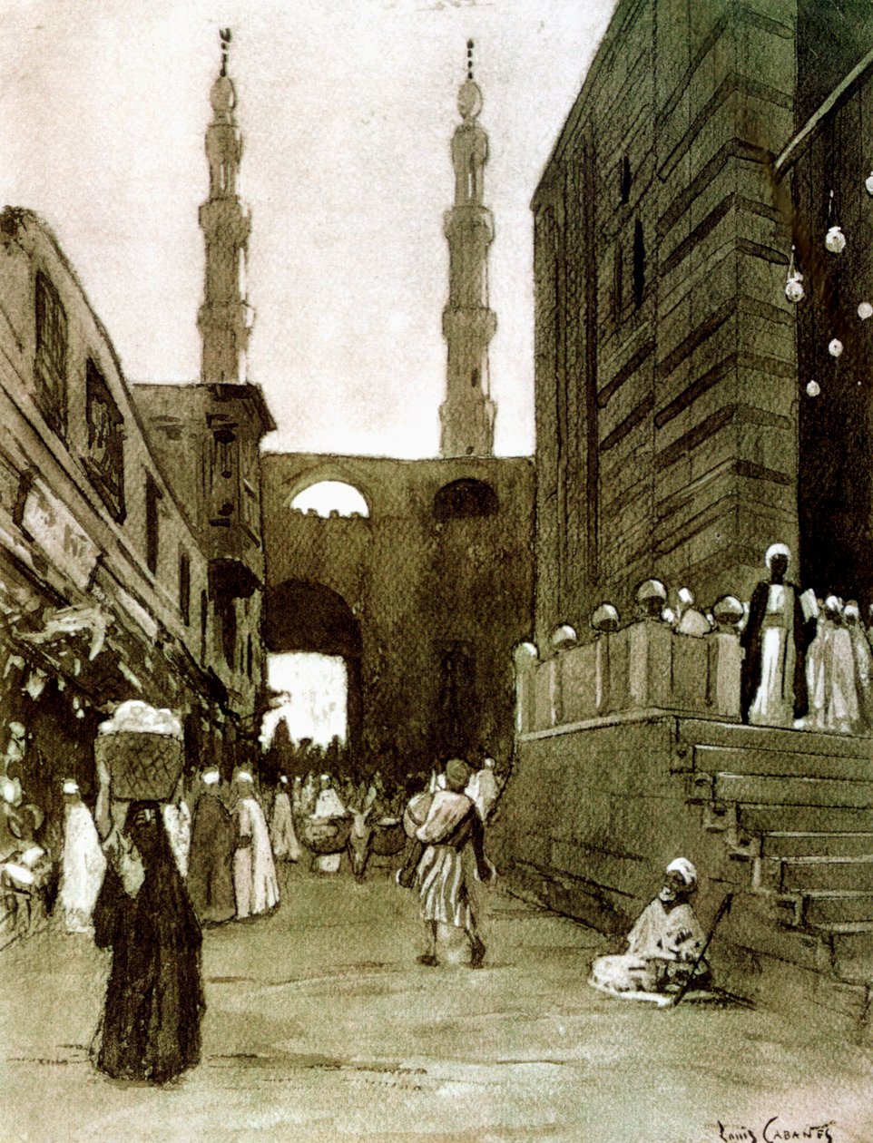 Bab El Fetouh, Kairo, Egypten, 1928 af Louis Cabanes