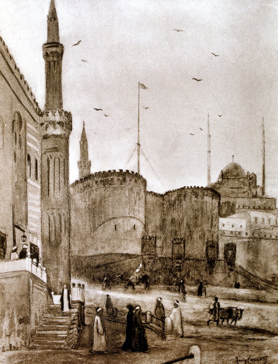 Indgang til byen, Kairo, Egypten, 1928 af Louis Cabanes