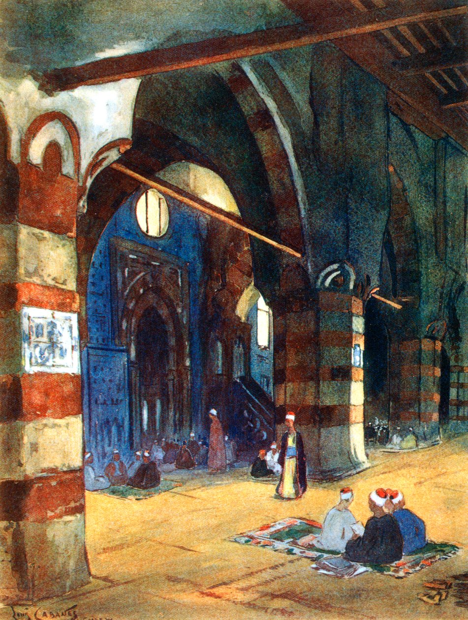 Ibrahim Agha-moskeen, Cairo, Egypten, 1928 af Louis Cabanes