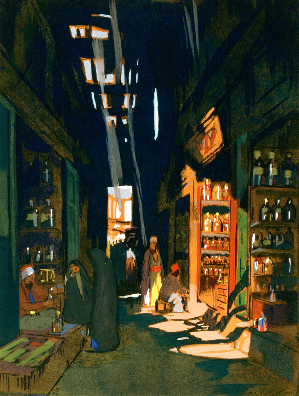Parfumehandler, 1928 af Louis Cabanes