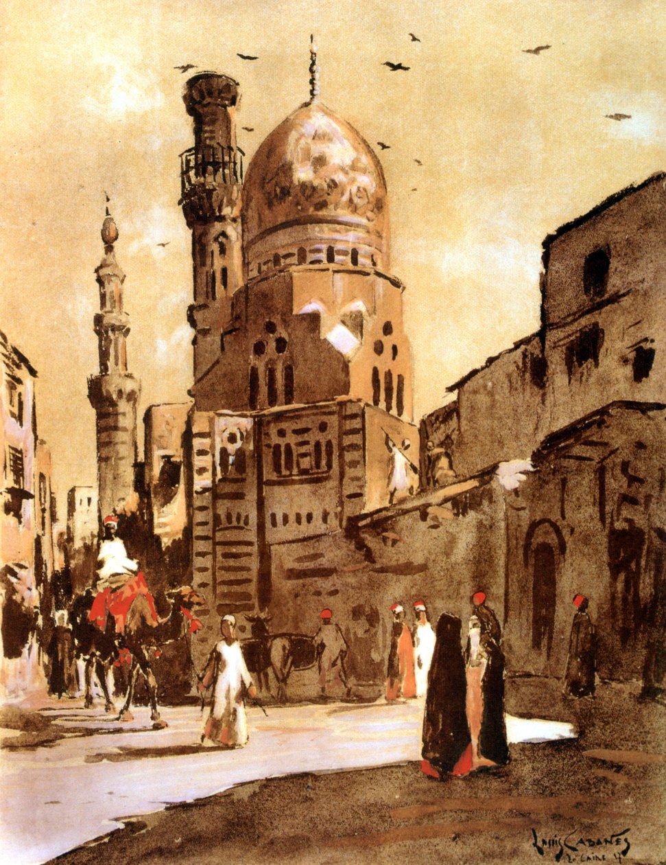 Den Blå Moske, Kairo, Egypten, 1928 af Louis Cabanes