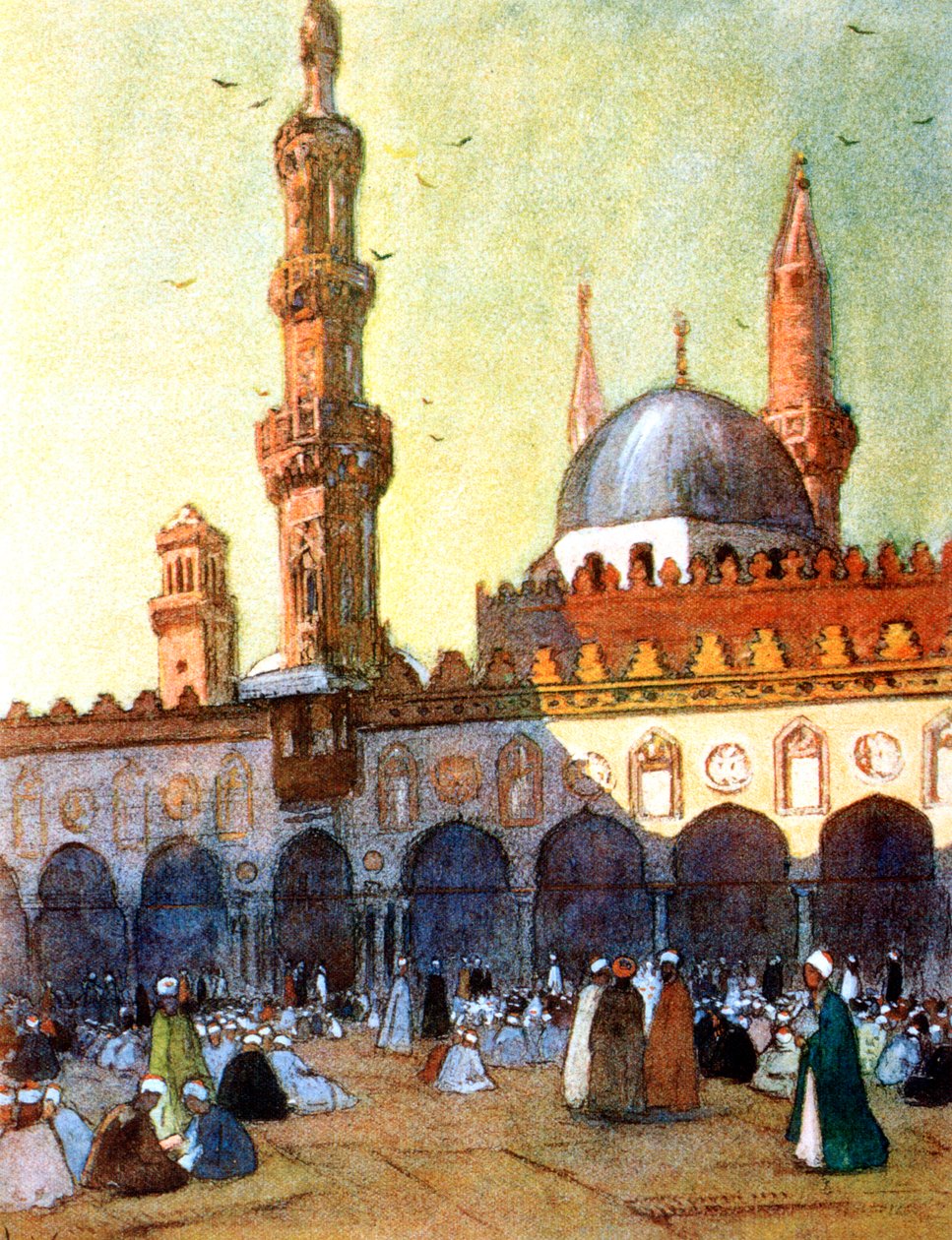 Moskeen i Al-Azhar, Kairo, Egypten, 1928 af Louis Cabanes