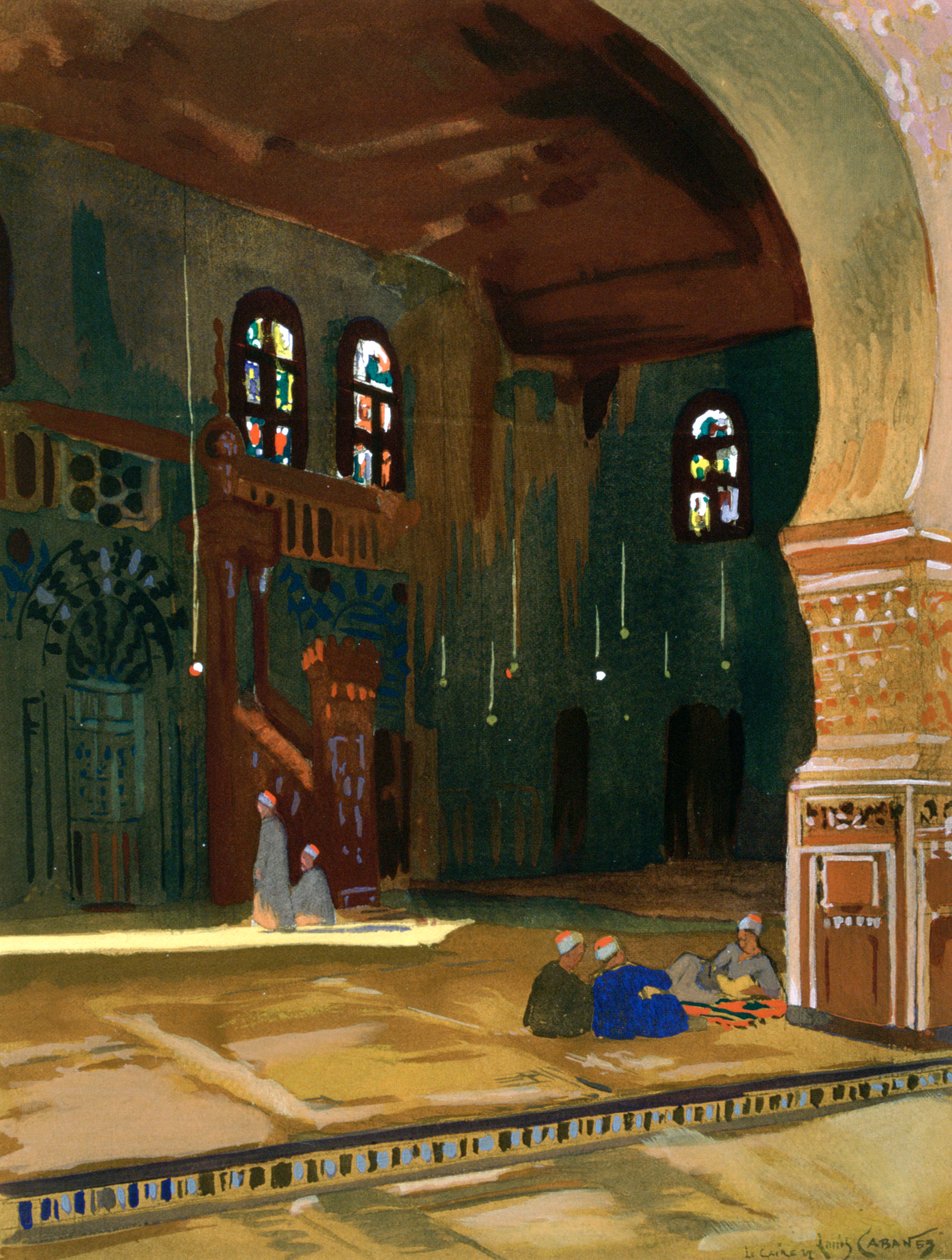Sultan al-Ghuris moske, Kairo, Egypten, 1928 af Louis Cabanes