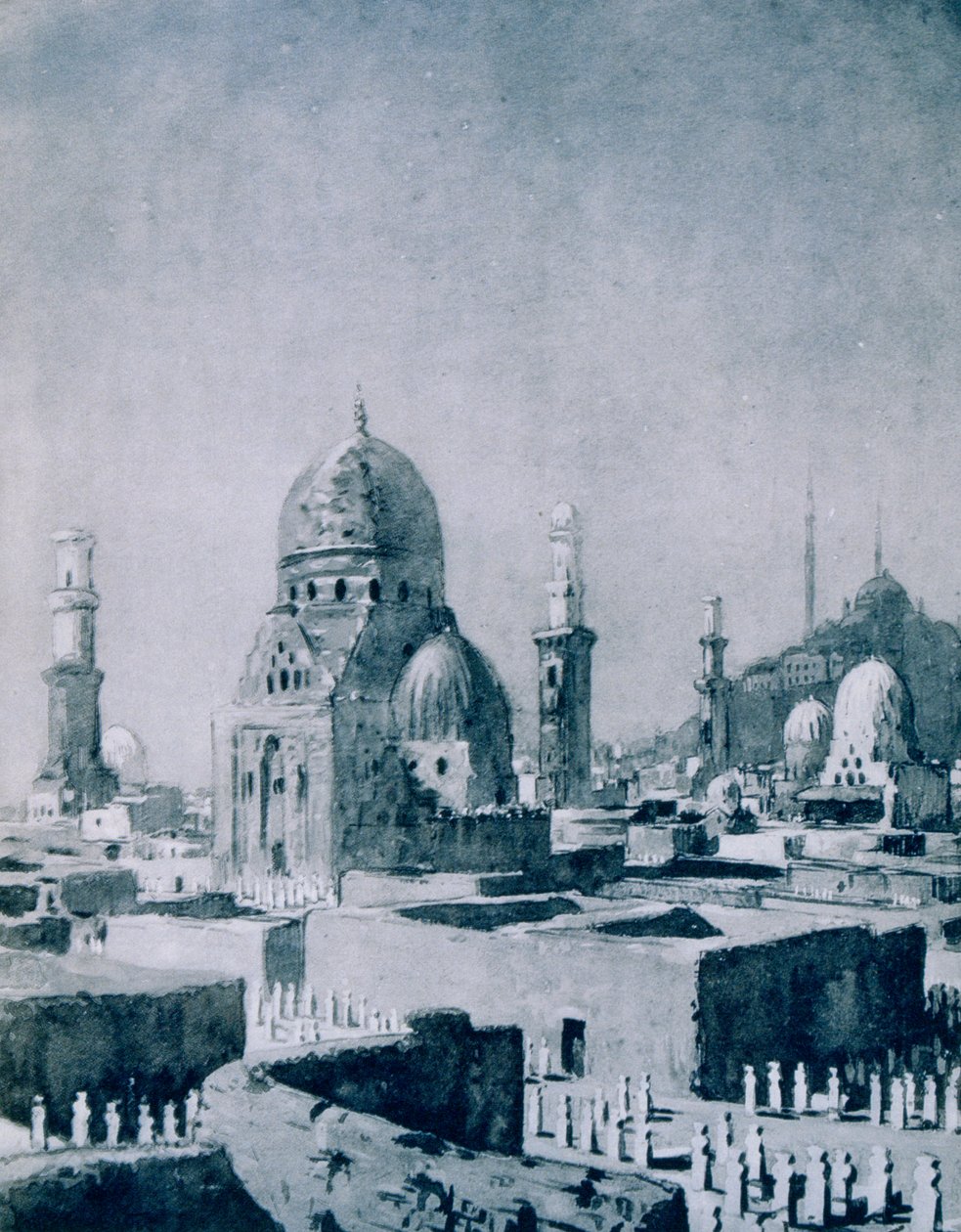 Kalifernes grave, Kairo, Egypten, 1928 af Louis Cabanes